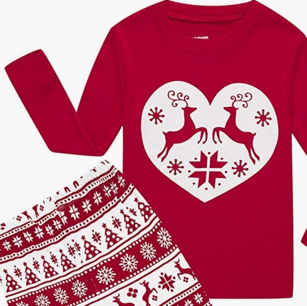 ❤️3/$10 Little Pajamas 100% Cotton Sleepwear Christmas Print
